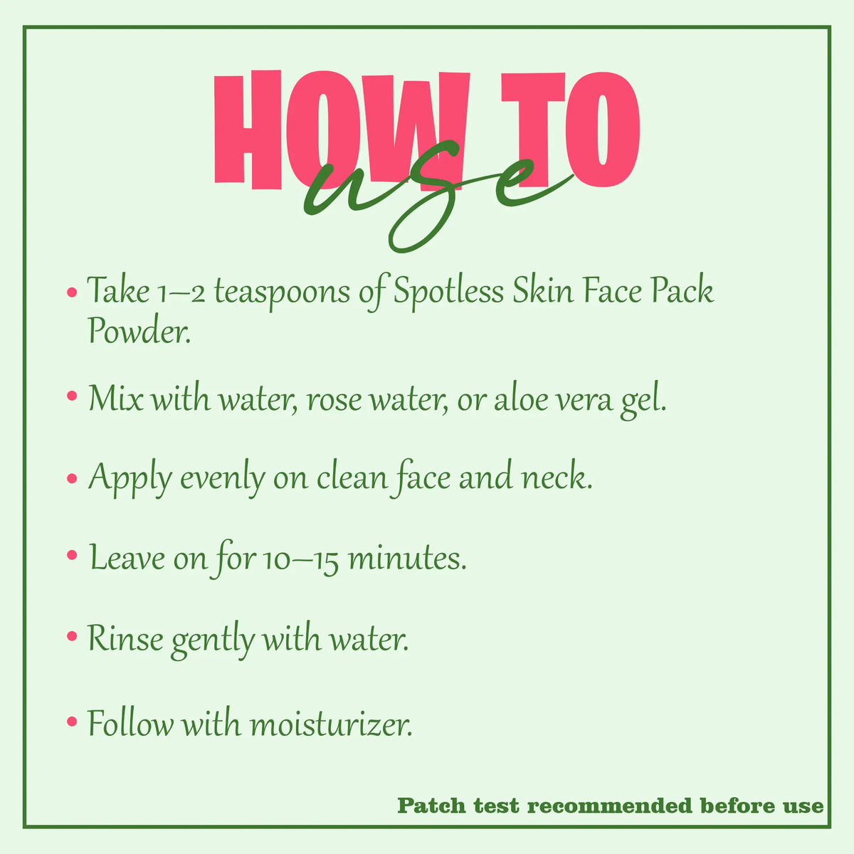 Spotless Skin Face Pack Powder