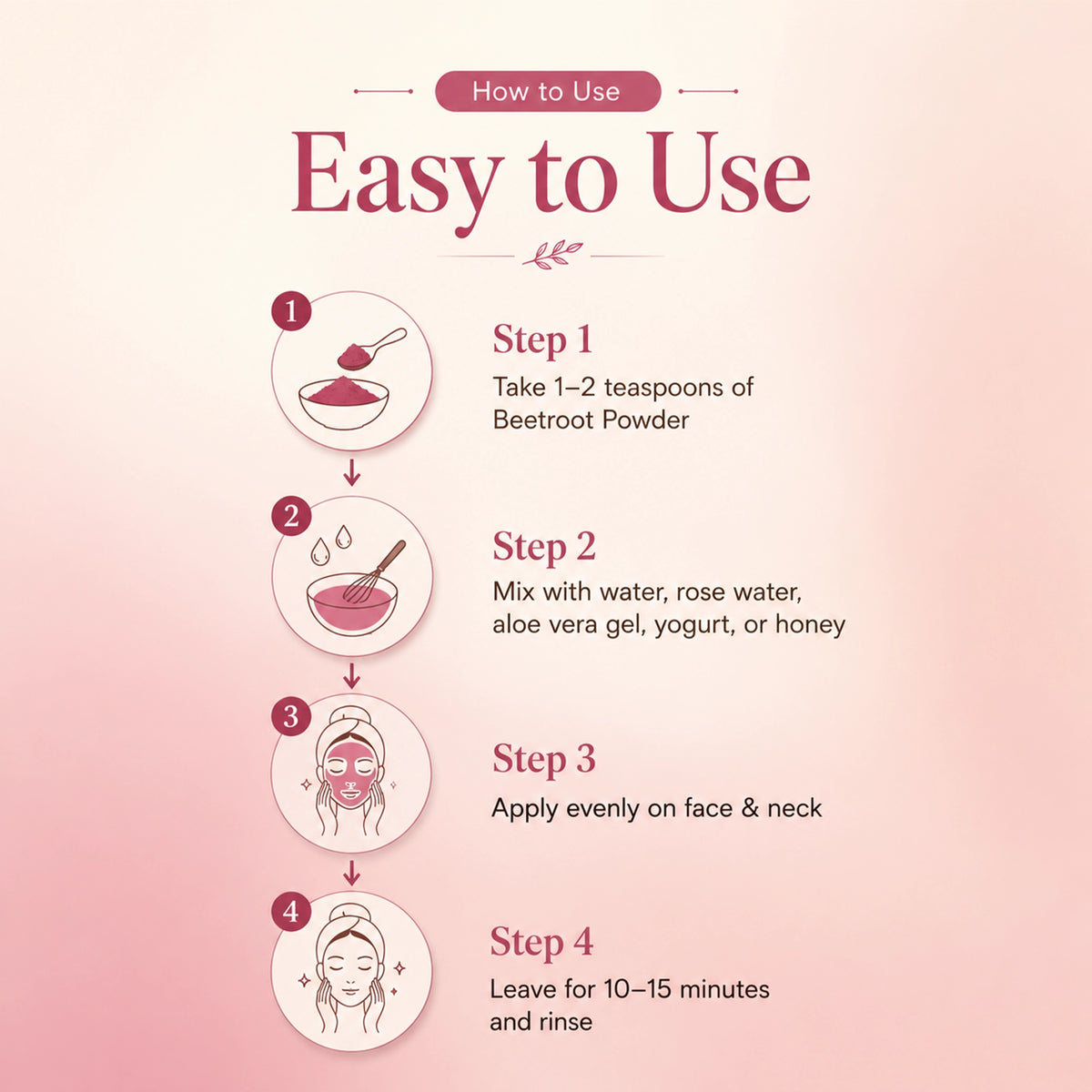 Beetroot Powder Face Pack for Natural - Looking Glow