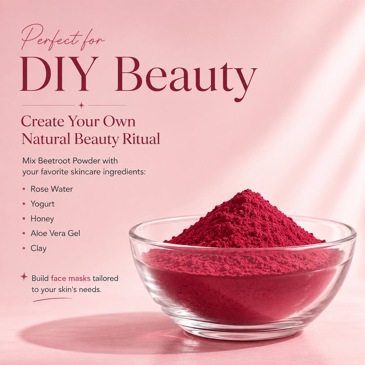 Beetroot Powder Face Pack for Natural - Looking Glow