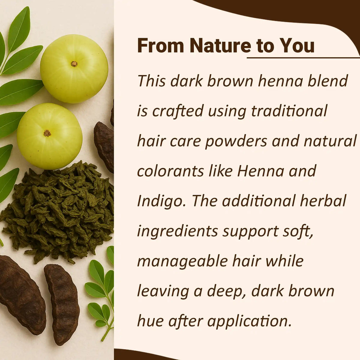 Dark Brown Henna Powder (Enriched with Herbs)